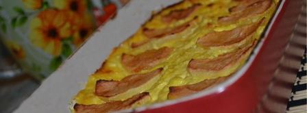 творожная запеканка с яблоком и бананом. Шаг 9