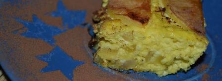 творожная запеканка с яблоком и бананом. Шаг 10