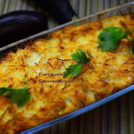 Рецепт запеканки из баклажанов с фаршем