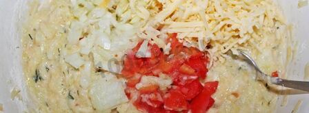 запеканка из кабачков и помидоров с сыром в духовке. Шаг 6