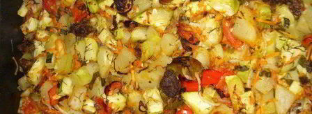 запеканка овощная с тушенкой. Шаг 5