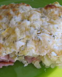 Запеканка под сметанным соусом