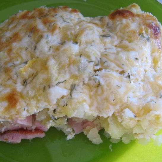 Рецепт запеканки под сметанным соусом