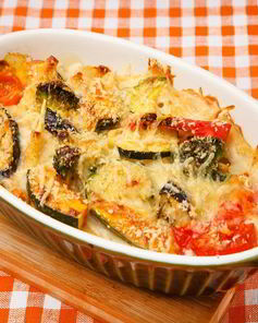 Запеканка с баклажанами и помидорами в духовке