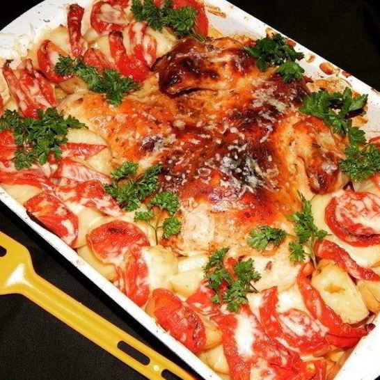 Рецепт курицы в аджике с овощами