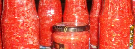 сырая аджика с хреном и помидорами на зиму. Шаг 4