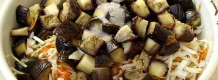 баклажаны с капустой на зиму. Шаг 9