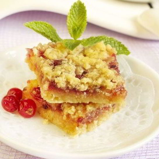 Рецепт овсяных ромбиков с джемом