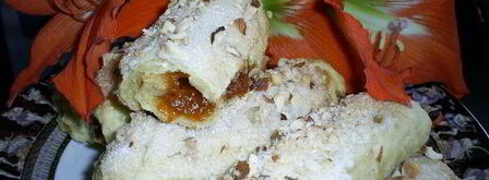 слоистые лимонные рулетики с джемом и орехами. Шаг 11