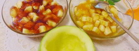 запеченные яблоки с джемом и бананом. Шаг 5