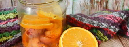 компот из абрикосов с лимоном и апельсином на зиму. Шаг 10