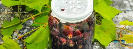 компот из черного винограда на зиму. Шаг 14