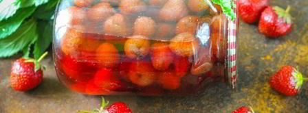 компот из клубники с мятой на зиму. Шаг 14