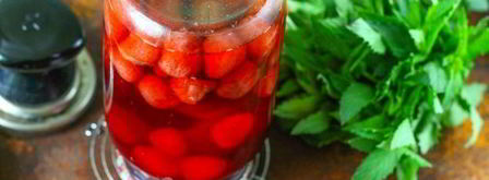 компот из клубники с мятой на зиму. Шаг 13