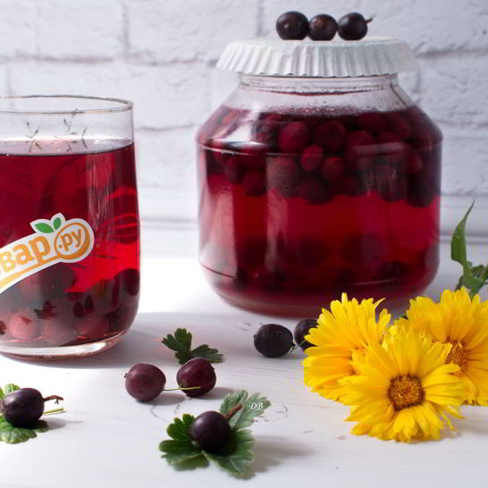 Рецепт компота из красного крыжовника