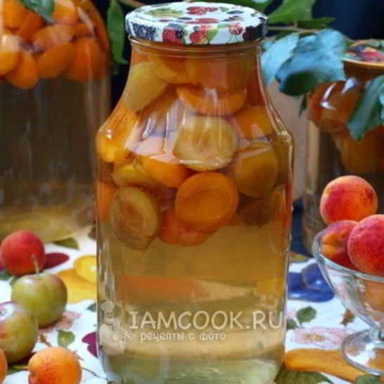 Рецепт компота из сливы и абрикоса на зиму