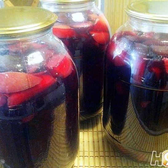 Рецепт компота из терна и яблок