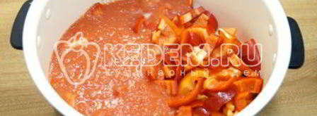 лечо из кабачков в мультиварке. Шаг 7