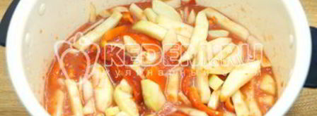 лечо из кабачков в мультиварке. Шаг 9