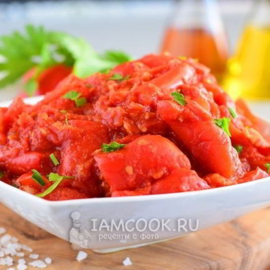 Рецепт лечо из помидоров и перца с чесноком