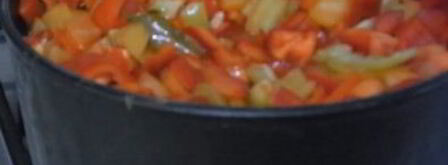 лечо на зиму с томатной пастой. Шаг 5