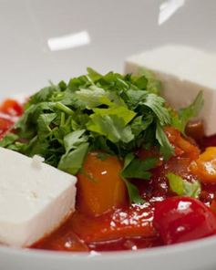 Лечо с брынзой