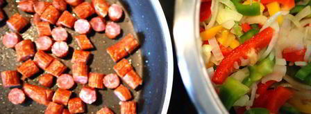 лечо с колбасой. Шаг 5