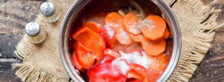 лечо с луком, морковью и помидорами. Шаг 8