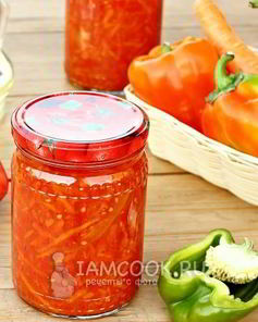 Лечо с помидорами, перцем и морковью