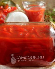 Лечо с томатным соком