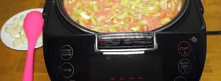 лечо в мультиварке на зиму из помидор и моркови. Шаг 9