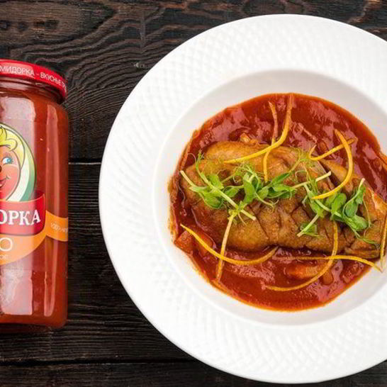 Рецепт пряной утиной грудки, тушеной в лечо