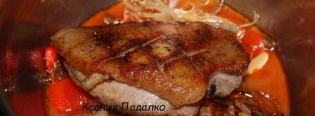 утиная грудка, тушеная в лечо. Шаг 5