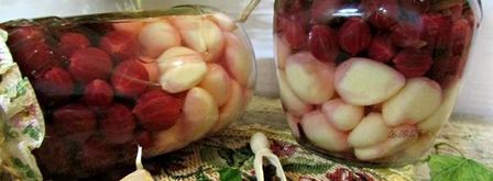 чеснок маринованный с крыжовником. Шаг 7