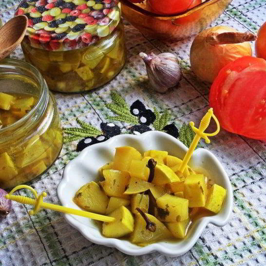 Рецепт маринованных кабачков в карри