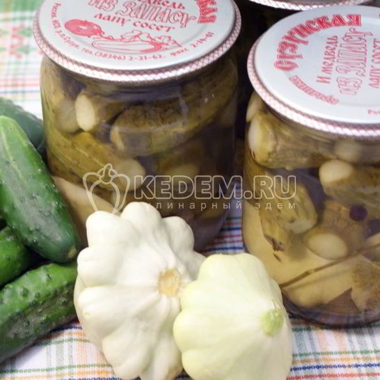 Рецепт маринованных огурцов с патиссонами