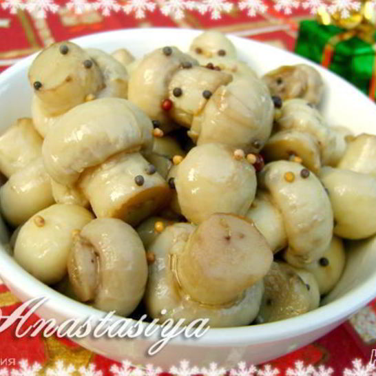 Рецепт маринованных шампиньонов на закуску