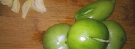 маринованные зеленые помидоры шпигованные чесноком. Шаг 6