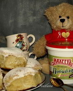 Булочки с яблочным повидлом