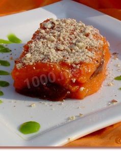 Пюре из тыквы со сливовым повидлом