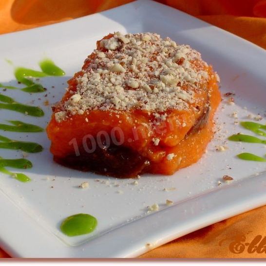 Рецепт пюре из тыквы со сливовым повидлом