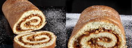 рулет с повидлом и арахисом. Шаг 13