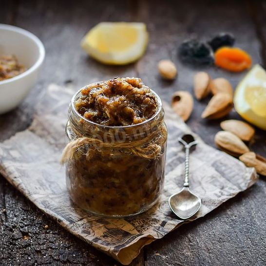 Рецепт смеси мед орехи курага изюм лимон чернослив