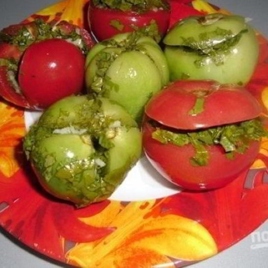 Рецепт малосольных помидоров по-армянски с чесноком