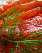 Соленый лосось с укропом