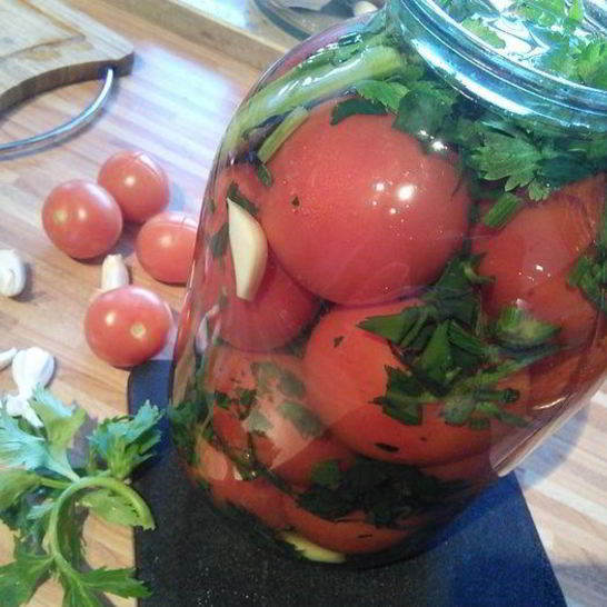 Рецепт соленых помидоров зимой