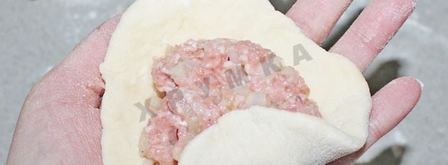 беляши без дрожжей с мясом. Шаг 11