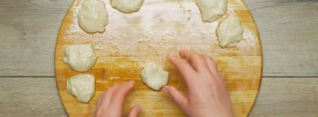 беляши из теста на опаре. Шаг 6