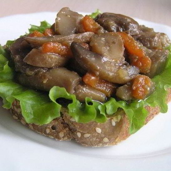 Рецепт брускетты с грибами