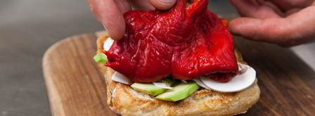 брускетта с печеным болгарским перцем. Шаг 10